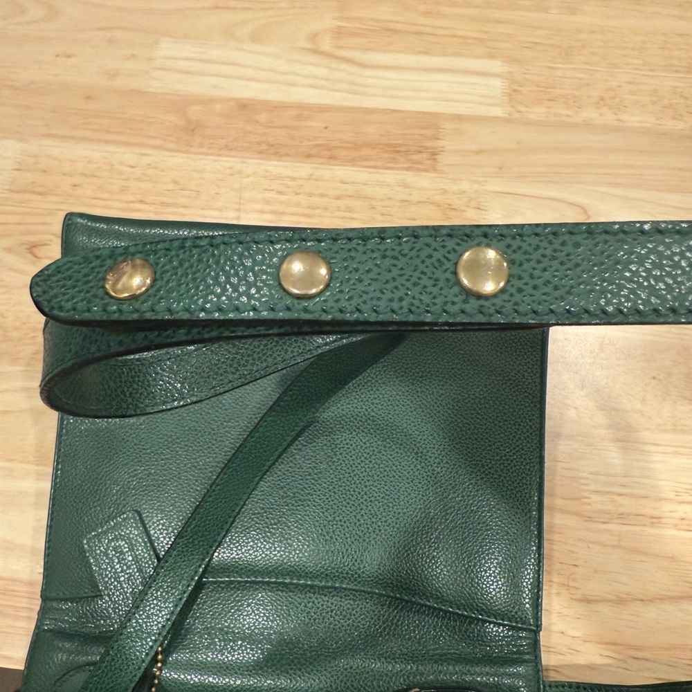 Vintage Coach Madison Biltmore Emerald Green Leather Purse (J7E-4427) - Picture 9 of 11